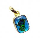 Riyogems Dichroic Glass Gold Plate Manufacturer Star Pendants L 1.2in Gppdgl-220