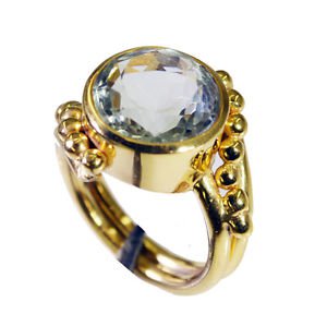 Riyo Green Amethyst 18 C Gold Plating Class Ring Sz 5.5 Gprgam5.5-28062
