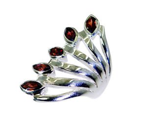 Riyo Red Garnet 925 Solid Sterling Silver Solid Ring Srgar90-26251