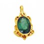 Riyogems Indi Emerald 18kt Y.G. Plated Graduated Pendant L 1.2in Gppiem-32035