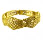 Riyo A Plain  18kt Gold Plated Stylish Bangle W 0.75in Gppban-120033