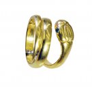 Riyo   Gemstone  18kt Gold Plated Snake Ring Gprsna70-290005