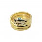 Riyo   Gemstone  18kt Gold Plated Snake Ring Gprsna70-290005