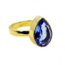 Riyo Tanzanite Cz Indian Gold Plate Class Ring Sz 7 Gprtacz7-108012