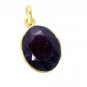 Riyogems Indi Ruby 18k Y Gold Plate Jasmine Pendants L 1.5in Gppiru-34011