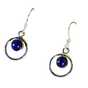 Riyo Blue Lapis Lazuli 925 Solid Sterling Silver Chic Earring L 1.25in Sella-440