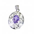 Riyo Amethyst Silver Jewelry Home Sales Maze Pendant L 1.7in Spame-2100