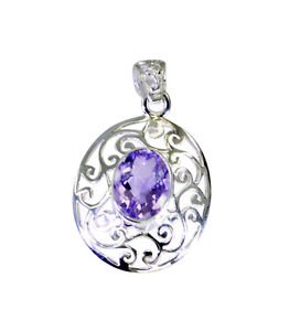 Riyo Amethyst Silver Jewelry Home Sales Maze Pendant L 1.7in Spame-2100