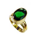 Riyo Emerald Cz Rhodium Plate Cameo Ring Sz 7 Gpremcz7-96098