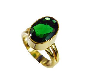 Riyo Emerald Cz Rhodium Plate Cameo Ring Sz 7 Gpremcz7-96098