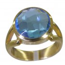 Riyo Blue  Gold Plated Blue Topaz CZ Ring winning gemstone jewelry store GPRBTCZ
