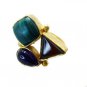 Riyo Malachite 18.Kt Y Gold Plating Sports Ring Sz 7 Gprmul7-52044