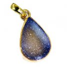 Riyogems Druzy Drusy Gold Plate Manufacturer Leaf Pendants L 1.5in Gppdru-24024