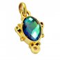 Riyogems Dichroic Glass 18 Ct Gold Plated Interchangeable Pendants L 1.2in Gppdg