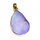 Riyogems Druzy Drusy Gold Plated Online Modern Pendant L 1.7in Gppdru-24038