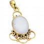 Riyogems Agate 18 Ct Gold Plated Teardrop Pendant L 1.5in Gppage-0005