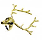 Riyo   Gemstone  18kt Gold Plated Deer Ring Gprdeer75-180007