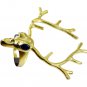 Riyo   Gemstone  18kt Gold Plated Deer Ring Gprdeer75-180007