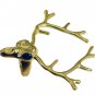 Riyo   Gemstone  18kt Gold Plated Deer Ring Gprdeer75-180007
