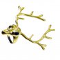 Riyo   Gemstone  18kt Gold Plated Deer Ring Gprdeer75-180007