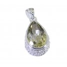 Riyo A Lemon Quartz 925 Solid Sterling Silver Snag Free Pendant L 1.5in Splqu-46