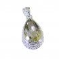 Riyo A Lemon Quartz 925 Solid Sterling Silver Snag Free Pendant L 1.5in Splqu-46