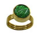 Riyo  Dichroic Glass  18kt Gold Plated Keepsake Ring Gprdgl80-22037