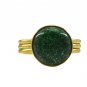 Riyo  Dichroic Glass  18kt Gold Plated Keepsake Ring Gprdgl80-22037
