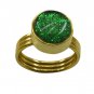 Riyo  Dichroic Glass  18kt Gold Plated Keepsake Ring Gprdgl80-22037