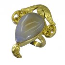 Riyo  Jasper  18kt Gold Plated Hand Carved Ring Gprjas95-40018