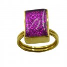 Riyo  Dichroic Glass  18kt Gold Plated Genuine Ring Gprdgl70-22018