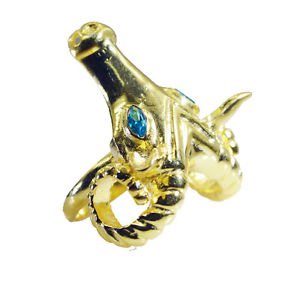 Riyo Blue Topaz Cz 18k Y.G. Plated Ecclesiastical Ring Sz 8 Gprbtcz8-92084