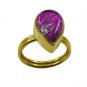 Riyo Dichroic Glass 18kt Gold Plated Glamorous Ring Gprdgl70-22020