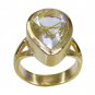 Riyo Multi Gold Plated Rutile Quartz CZ Ring exquisite handmade jewelry from aro