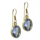 Riyo Blue  Gold Plated Alexandrite CZ Earring tasty handmade gemstone jewelry GP