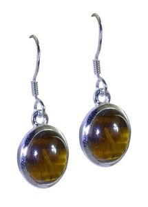 Riyo Brown 925 sterling silver Tiger Eye Earring sightly personalized handmade j