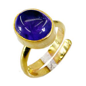 Riyo Amethyst 18.Kt Gold Plating Ecclesiastical Ring Sz 6.5 Gprame6.5-2024