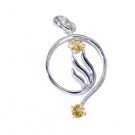 Riyo Citrine Asian Silver Jewellery Id Pendant L 1.5in Spcit-14030