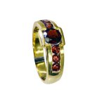 Riyo Garnet 18k Y Gold Plating Aqiq Ring Sz 6.5 Gprgar6.5-26043