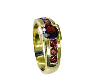 Riyo Garnet 18k Y Gold Plating Aqiq Ring Sz 6.5 Gprgar6.5-26043