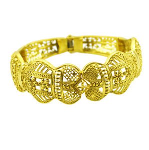 Riyo A Plain  18kt Gold Plated Smoky Bangle W 0.5in Gppban-120012
