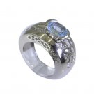 Riyo Blue Topaz Hand Crafted Silver Silver Thumb Ring Sz 5.5 Srbto5.5-10007