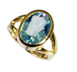 Riyo Blue Topaz Cz 18kt Y Gold Fashion Wedding Bands Sz 8.5 Gprbtcz8.5-92073