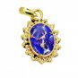 Riyogems Turquoise 18kt Y.G. Plated Baby Pendants L 2.1in Gpptur-82067