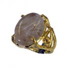 Riyo Rutilated Quartz 18-Kt Gold Platings Toe Ring Jewelry Sz 4 Gprruq4-70017