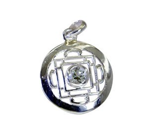 Riyo Green Amethyst Dark Silver Jewelry  Strand Pendant L 1.2in Spgam-28034