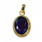 Riyogems Indi Ruby Gold Plated India Formal Pendant L 1.5in Gppiru-34038