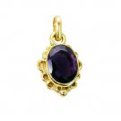 Riyogems Amethyst Cz Gold Plated Costume Starfish Pendants L 1.2in Gppamcz-88010