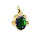 Riyogems Emerald Cz Gold Plate Manufacturer Tennis Pendants L 1.2in Gppemcz-9603
