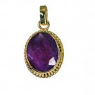 Riyogems Indi Ruby Gold Plate Manufacturer Statement Pendant L 1.5in Gppiru-3403